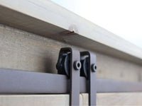 Madia per soggiorno Industrial in Acciaio Legno cm 142x41x76 - SHERLOCK