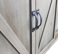 Madia per soggiorno Industrial in Acciaio Legno cm 142x41x76 - SHERLOCK