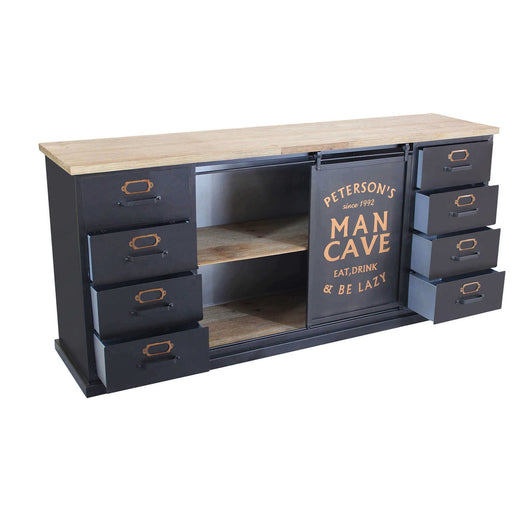 Madia Industrial in Acciaio Legno cm 164 5x40x74 5 - QUINTON