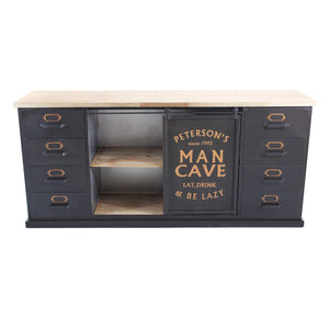 Madia Industrial in Acciaio Legno cm 164 5x40x74 5 - QUINTON