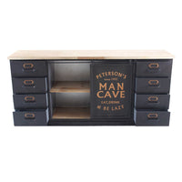 Madia Industrial in Acciaio Legno cm 164 5x40x74 5 - QUINTON