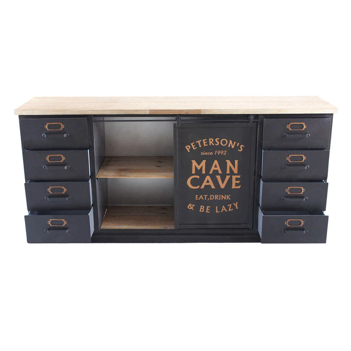 Madia Industrial in Acciaio Legno cm 164 5x40x74 5 - QUINTON