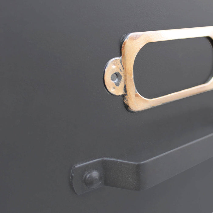 Madia Industrial in Acciaio Legno cm 164 5x40x74 5 - QUINTON