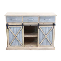 Madia Industrial in Legno Metallo cm 113x39 5x81 - REGINALD