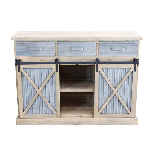 Madia Industrial in Legno Metallo cm 113x39 5x81 - REGINALD