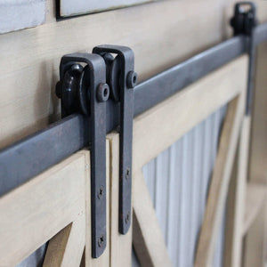 Madia Industrial in Legno Metallo cm 113x39 5x81 - REGINALD