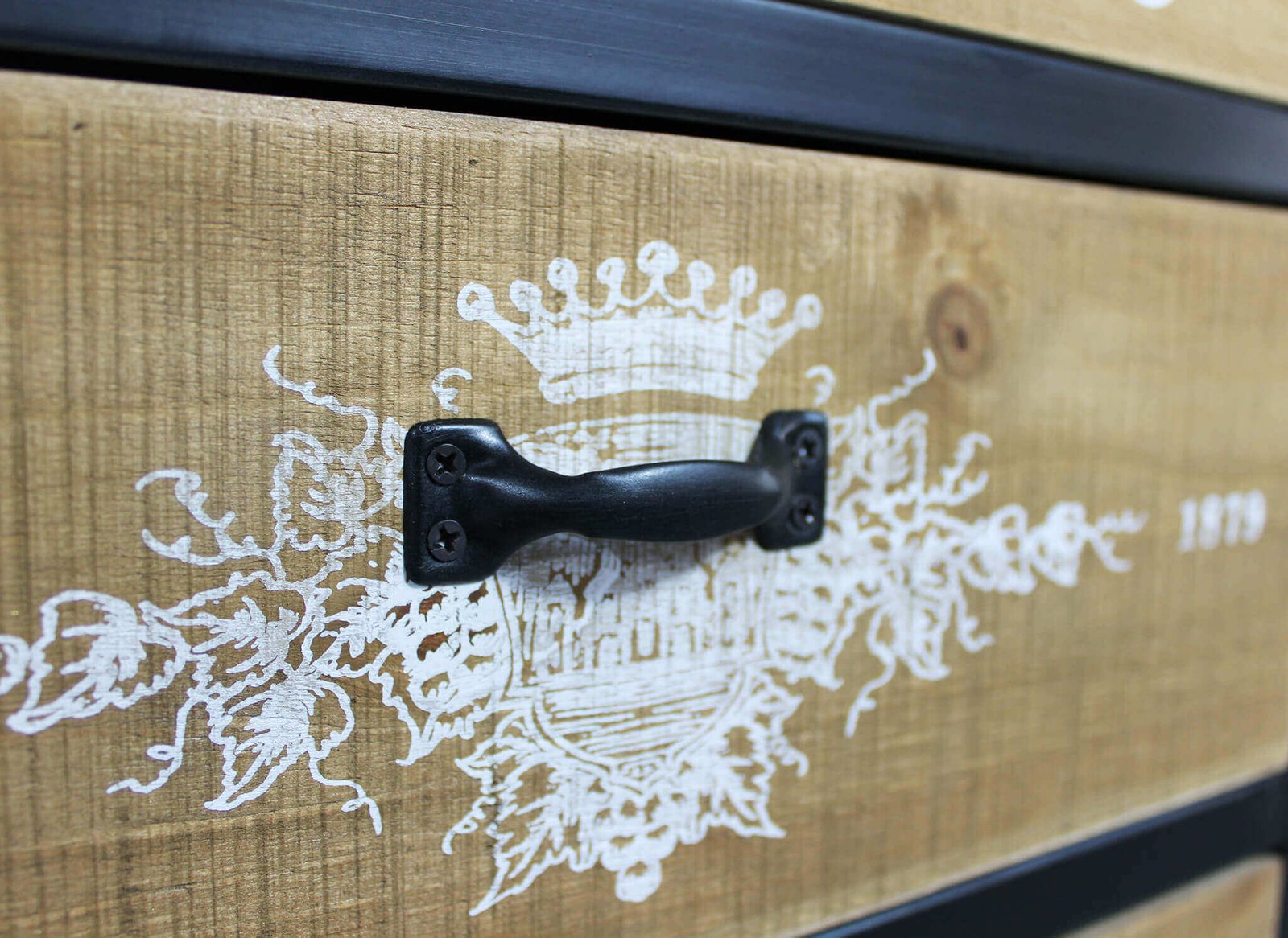 Madia per soggiorno Industrial in Legno Metallo cm 128x38x79 - GUS