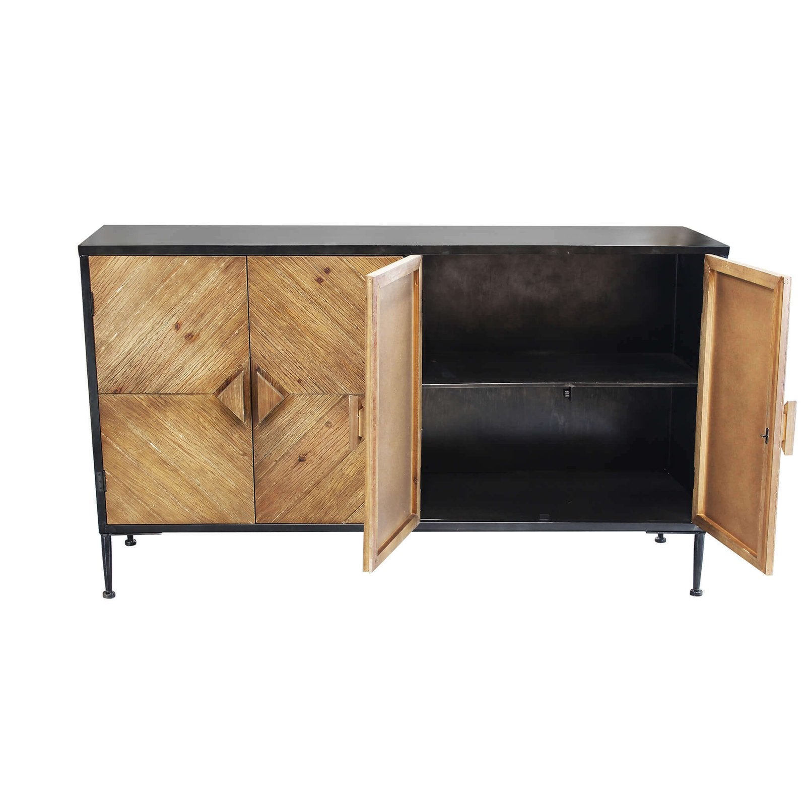 Madia Moderna a 4 ante in Legno Metallo cm 147x44x85 - IRVING