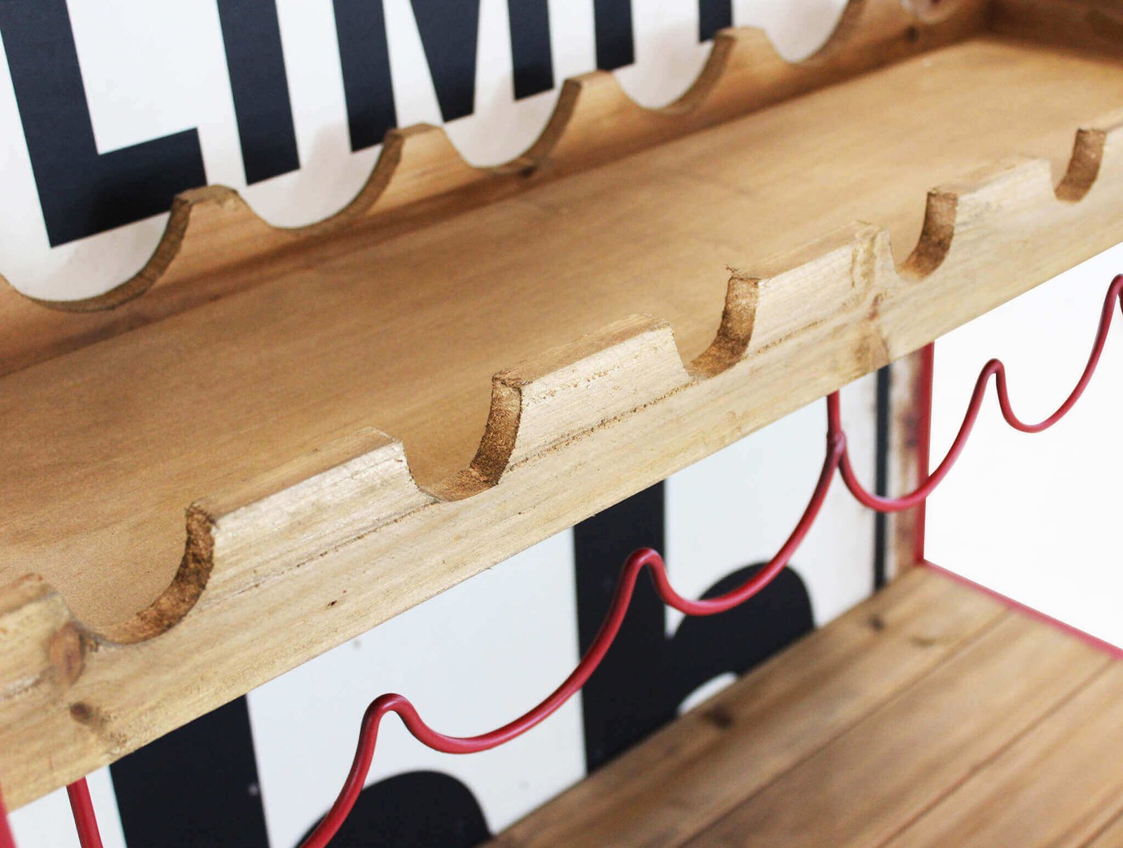 Mobile con portabottiglie in Legno Metallo cm 80 5x37x152 5 - RODOLPH