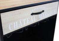 Mobile con portabottiglie in Legno Metallo cm 59x39 5x95 - GABRIEL