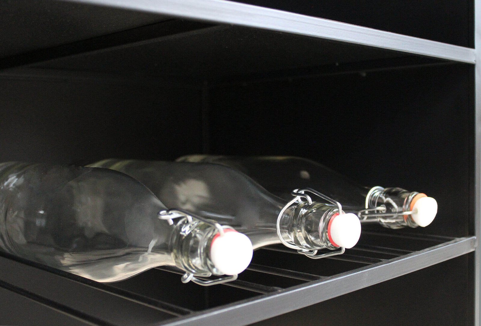 Mobile con portabottiglie in Legno Metallo cm 59x39 5x95 - GABRIEL