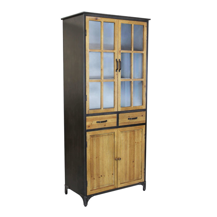 Credenza Industrial in Acciaio Legno cm 78 5x41 5x175 - BALDWIN