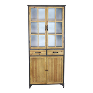 Credenza Industrial in Acciaio Legno cm 78 5x41 5x175 - BALDWIN