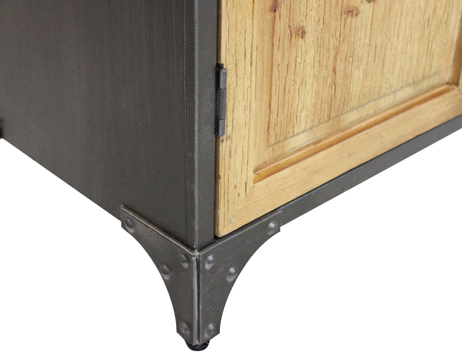 Credenza Industrial in Acciaio Legno cm 78 5x41 5x175 - BALDWIN