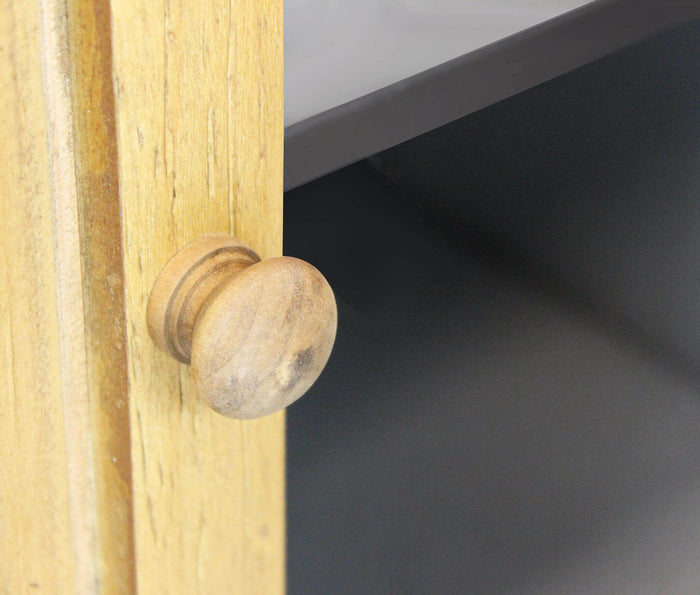 Credenza Industrial in Acciaio Legno cm 78 5x41 5x175 - BALDWIN