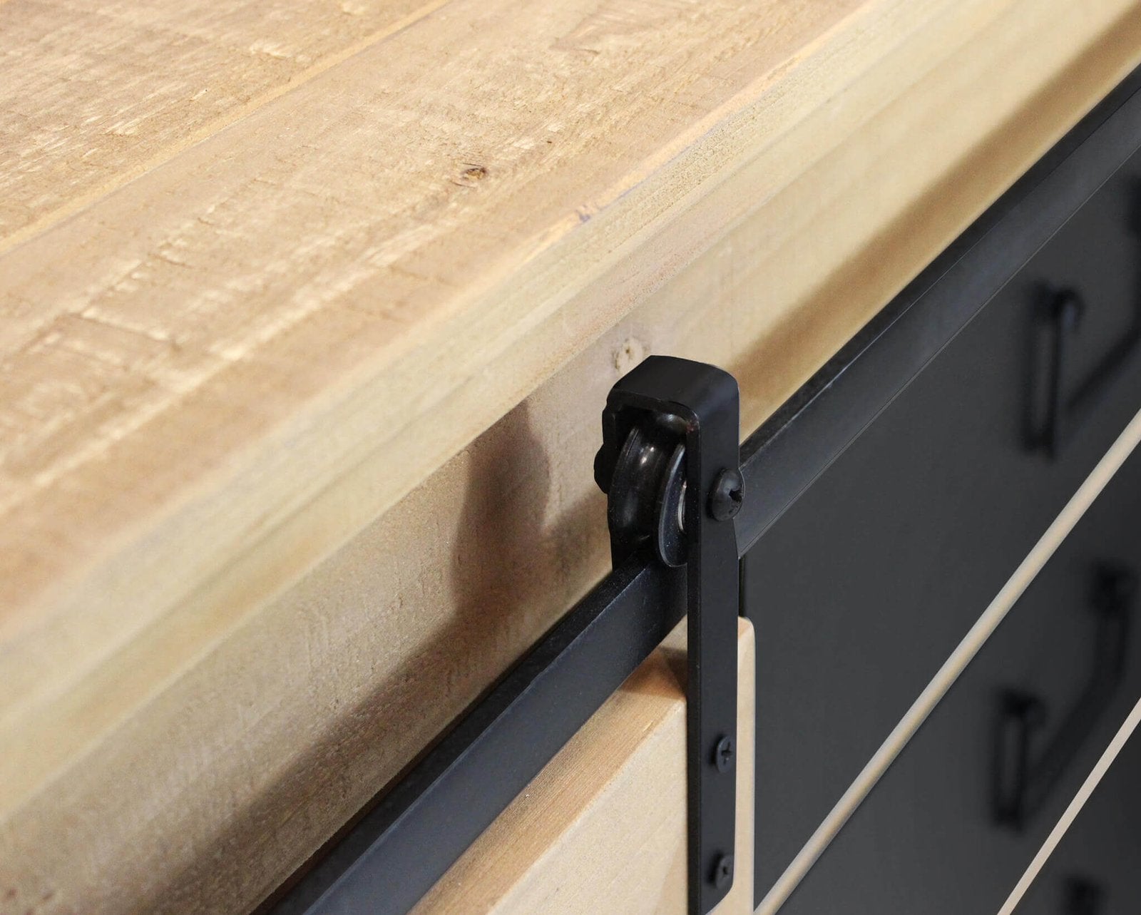 Madia Industrial in Acciaio Legno cm 147x42 3x75 - JERRARD