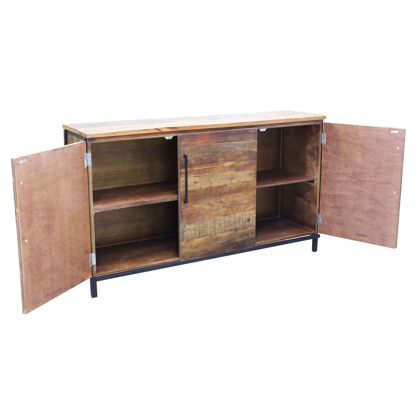 Madia Moderna con Tre Ante in Legno Metallo cm 150x40x86 - DARWIN