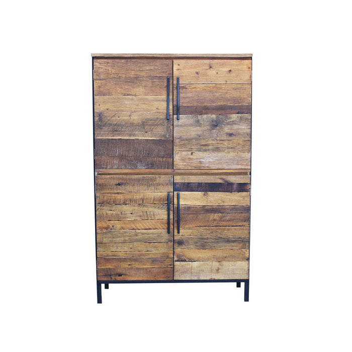 Credenza Moderna con quattro ante in Legno Metallo cm 100x40x160 - DARWIN