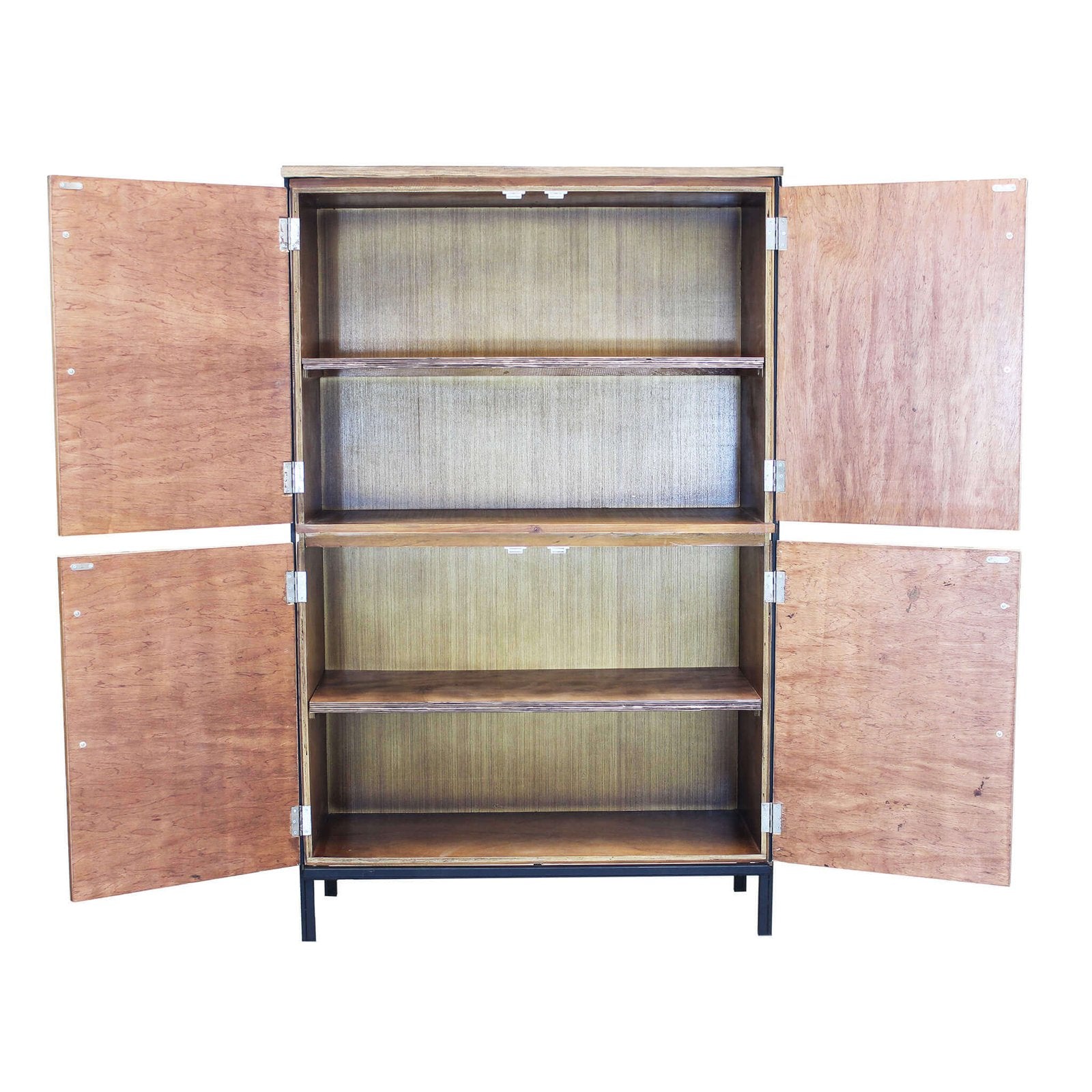 Credenza Moderna con quattro ante in Legno Metallo cm 100x40x160 - DARWIN