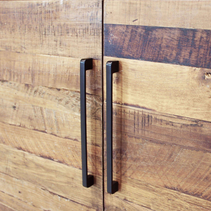 Credenza Moderna con quattro ante in Legno Metallo cm 100x40x160 - DARWIN