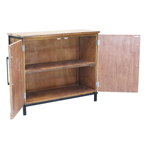 Madia Moderna a due ante in Legno Metallo cm 100x40x86 - DARWIN