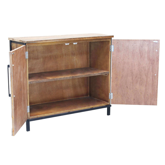 Madia Moderna a due ante in Legno Metallo cm 100x40x86 - DARWIN