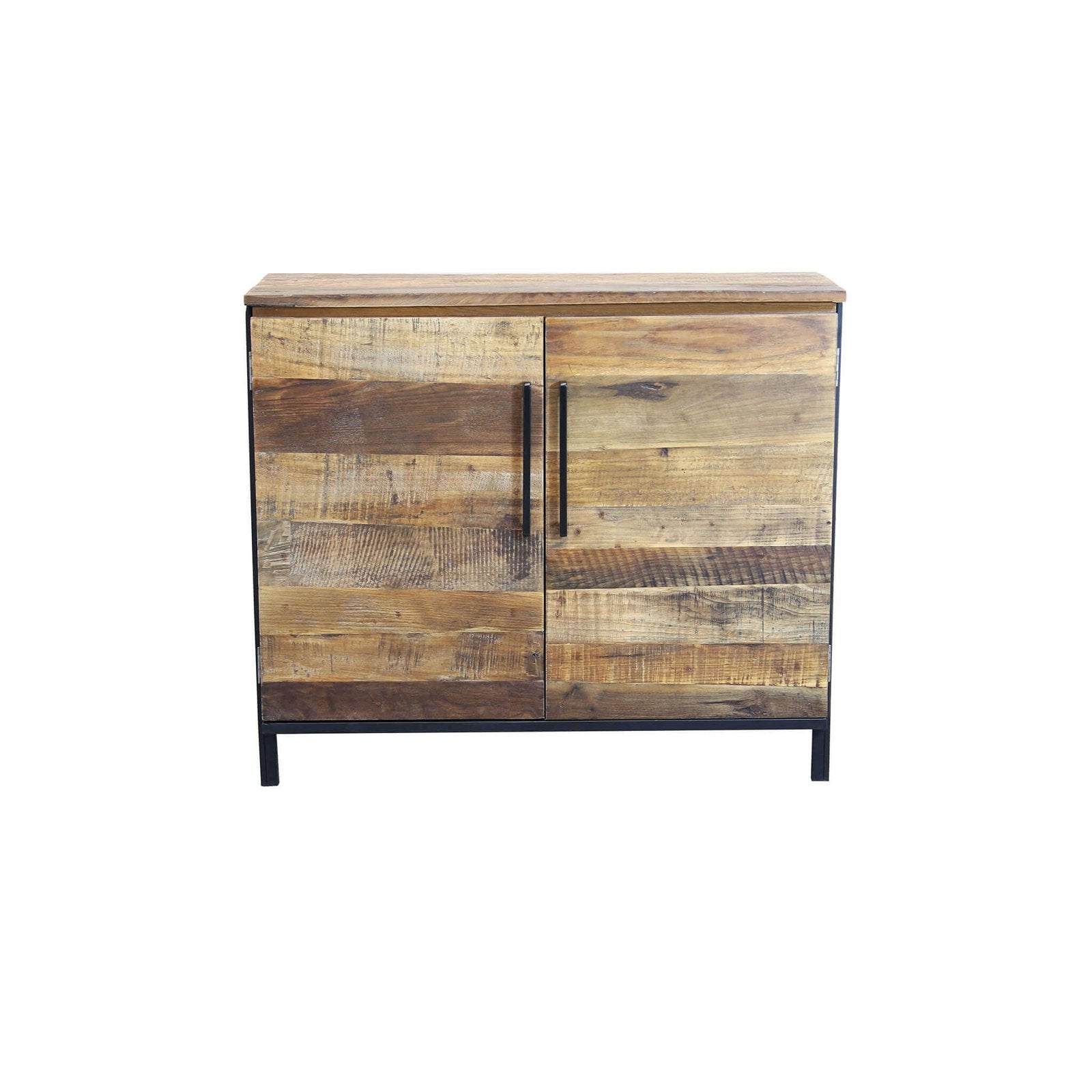 Madia Moderna a due ante in Legno Metallo cm 100x40x86 - DARWIN