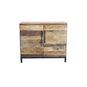 Madia Moderna a due ante in Legno Metallo cm 100x40x86 - DARWIN