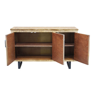 Madia a tre ante in Legno Metallo cm 135x45x83 - JULIUS