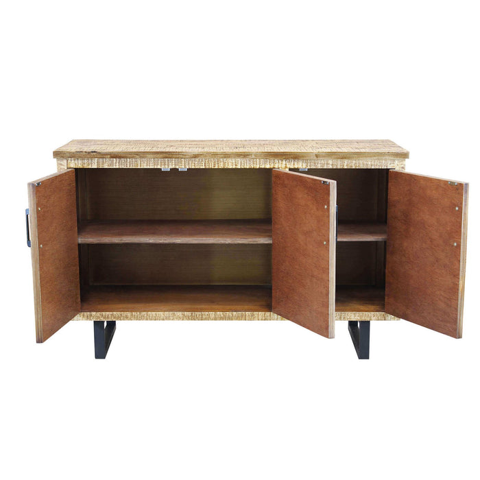 Madia a tre ante in Legno Metallo cm 135x45x83 - JULIUS