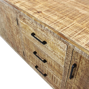 Madia a tre ante e tre cassetti in Legno Metallo cm 200x45x83 - MARTIE