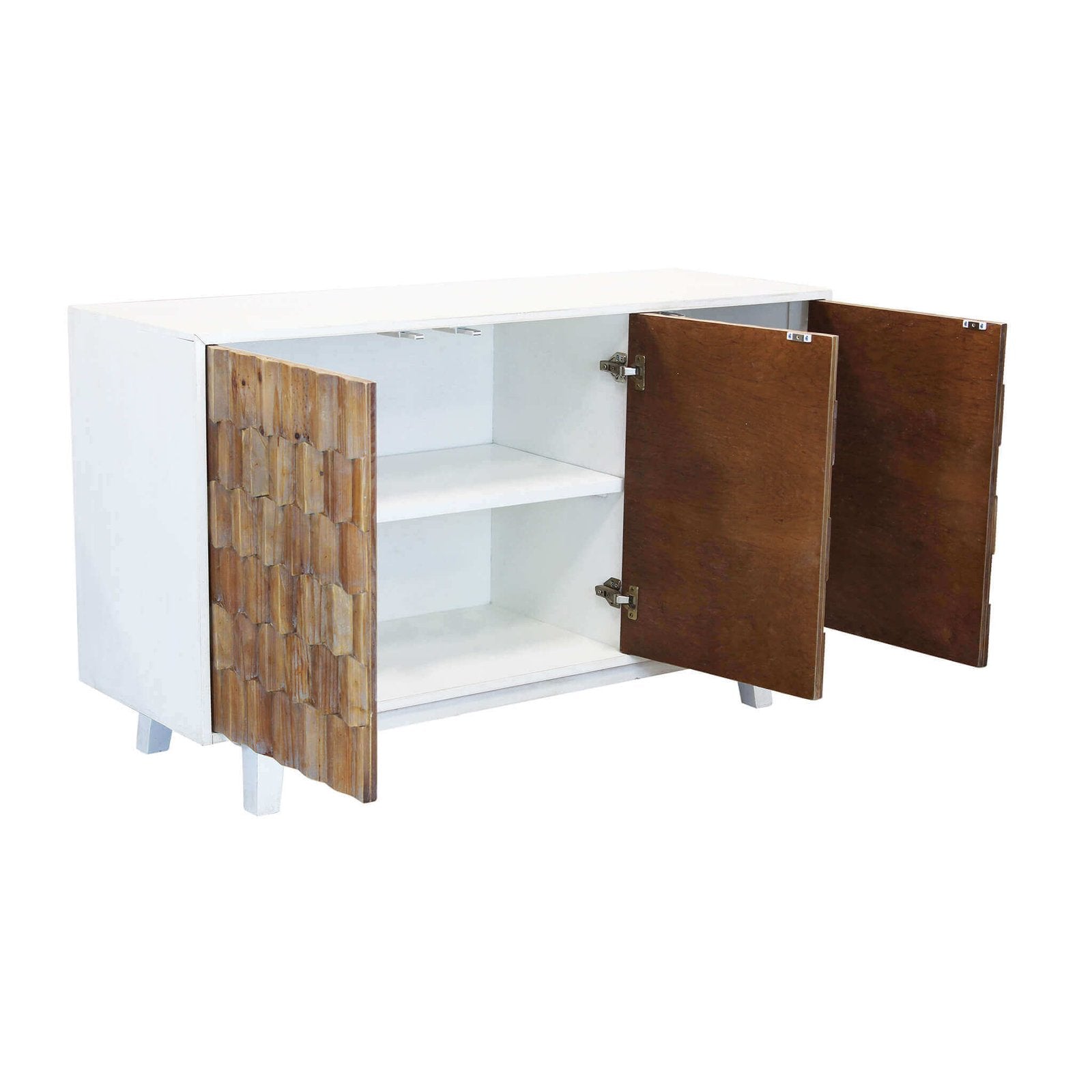 Madia a tre ante con decoro in Legno cm 135x45x80 - JAY