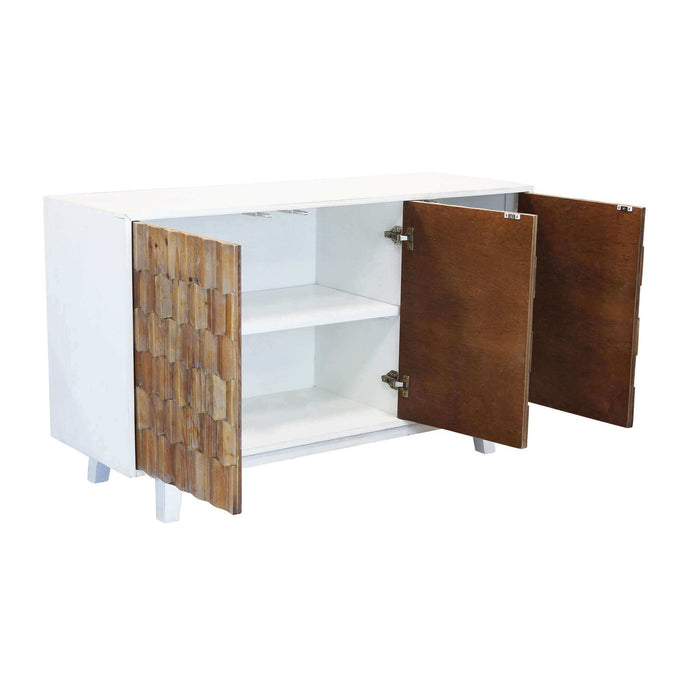 Madia a tre ante con decoro in Legno cm 135x45x80 - JAY