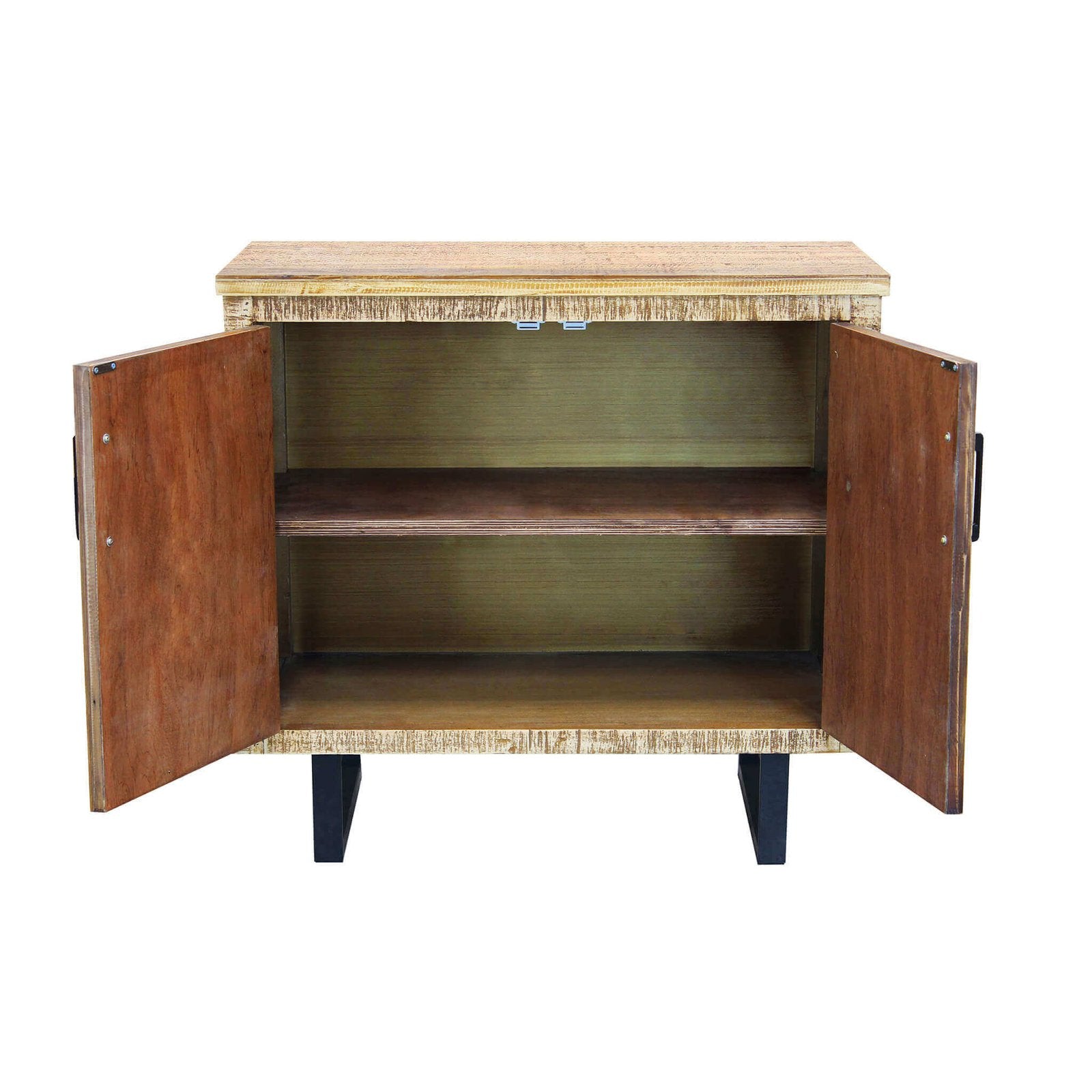 Madia a due ante in Legno Metallo cm 90x45x83 - CARLISLE