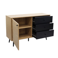 Madia Moderna 1 anta e 3 cassetti in Legno Composito cm 118x39 5x76 - FELIX