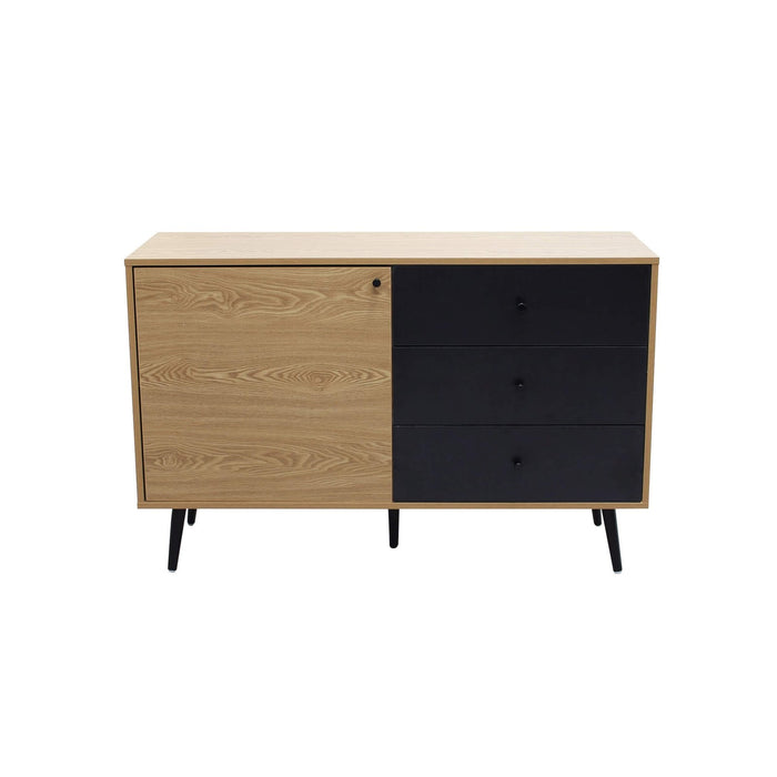 Madia Moderna 1 anta e 3 cassetti in Legno Composito cm 118x39 5x76 - FELIX