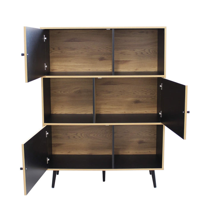 Credenza Moderna con 6 vani in Legno Composito cm 100x39 5x135 - QUANAH