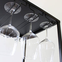 Scaffale per bottiglie e calici in Acciaio Legno cm 39x50x165 - WINE