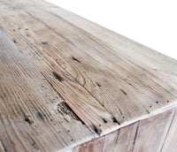 Madia con 4 ante e 4 cassetti in Pino riciclato cm 200x48x85 - PINE