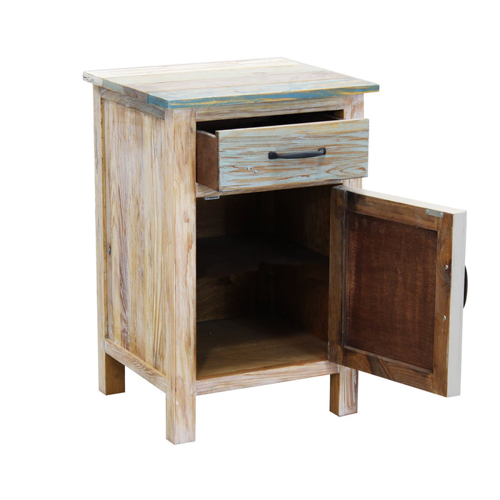 Comodino colorato in Legno Composito cm 45x40x68 - FREDDY