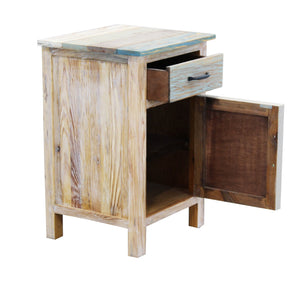 Comodino colorato in Legno Composito cm 45x40x68 - FREDDY