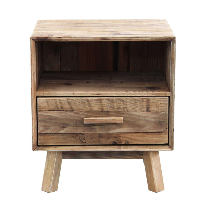 Comodino Industrial in Pino riciclato cm 55x45x62 - PINE