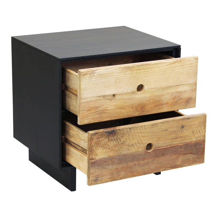 Comodino in Pino riciclato cm 52x43x52 - PINE