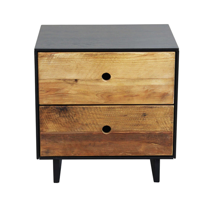 Comodino in Pino riciclato cm 52x43x52 - PINE