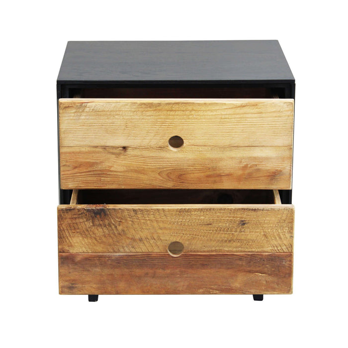 Comodino in Pino riciclato cm 52x43x52 - PINE