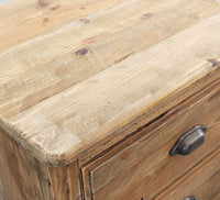 Comodino con 2 cassetti in Pino riciclato cm 55x45x55 - PINE