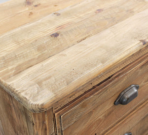 Comodino con 2 cassetti in Pino riciclato cm 55x45x55 - PINE