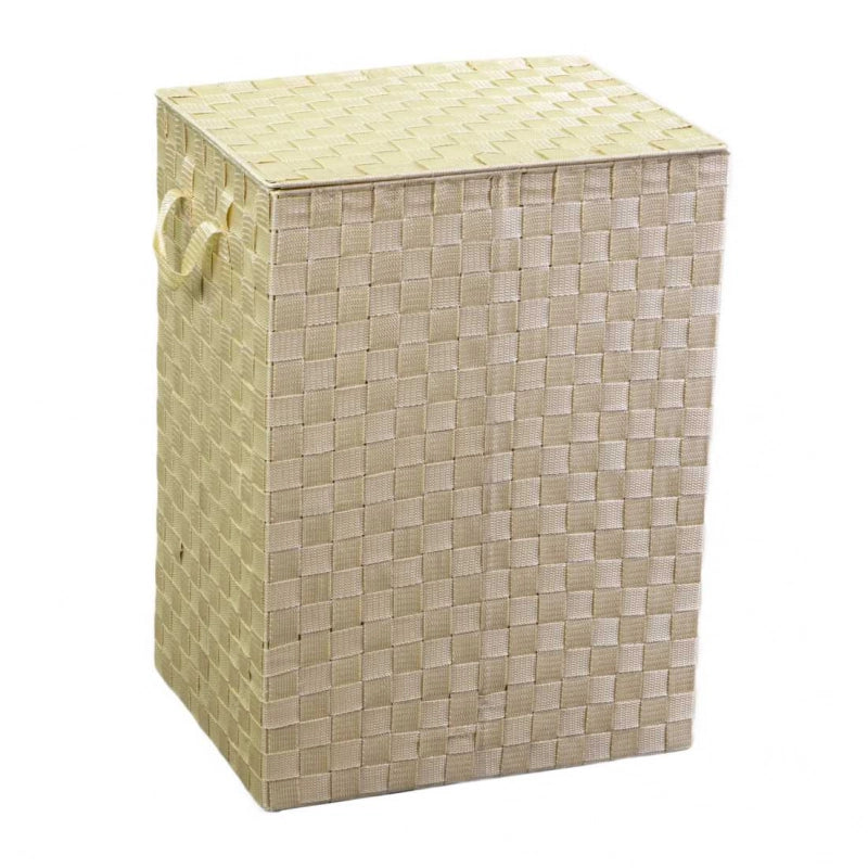 Cestone poliestere crema foderato 1-3 rettangolare cm 40x30x55