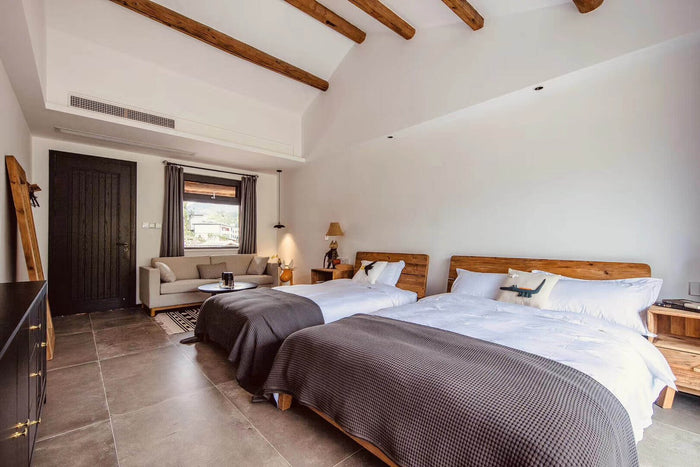 Letto Industrial in Pino riciclato cm 223x191x90 - PINE