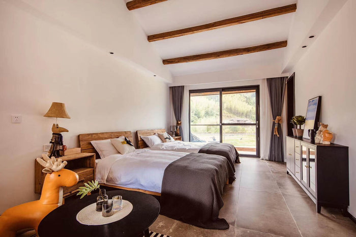 Letto Industrial in Pino riciclato cm 223x191x90 - PINE